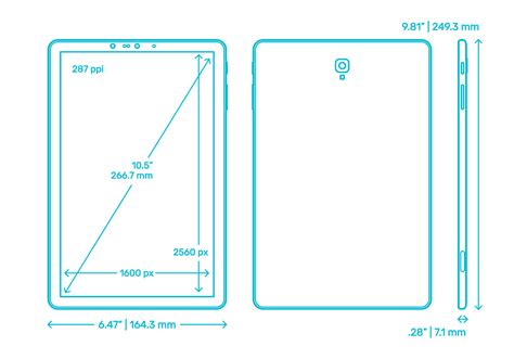 samsung tab s4 screen size